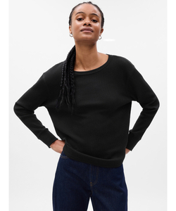 「GAP」 長袖カットソー XX-SMALL ブラック レディース