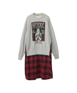 「HYSTERIC GLAMOUR」 ドッキングワンピース FREE トップグレー レディース