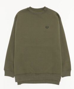 「FRED PERRY」 スウェットカットソー M カーキ メンズ