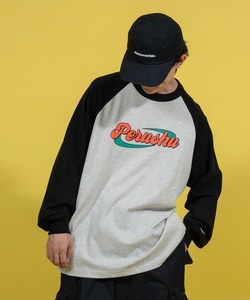 「Perushu」 長袖Tシャツ MEDIUM ブラック メンズ