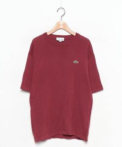 「LACOSTE」 半袖ニット 3 バーガンディー メンズ