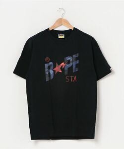 「A BATHING APE」 半袖Tシャツ MEDIUM ブラック メンズ