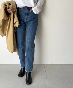 「CANAL JEAN」 「via.j」加工デニムパンツ SMALL インディゴブルー レディース