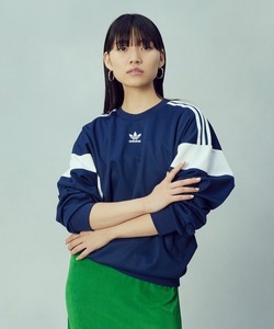 「adidas」 長袖Tシャツ X-LARGE ブルー メンズ