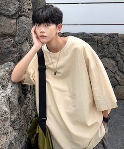 「neos」 7分袖シャツ LARGE ベージュ メンズ