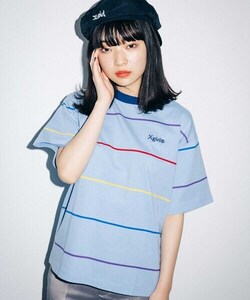 「X-girl」 半袖Tシャツ 1 ブルー レディース