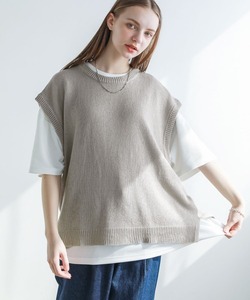 「ASTRONOMY」 「lounge wear by beno」ニットベスト M ベージュ メンズ