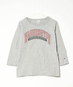 「Champion」 7分袖カットソー MEDIUM グレー レディース