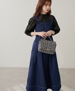 「natural couture」 サロペットスカート FREE インディゴブルー レディース