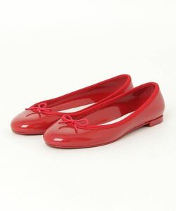 「Repetto」 リボンフラットパンプス 37 レッド レディース