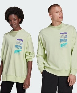 「adidas」 長袖Tシャツ LARGE ライトイエロー メンズ