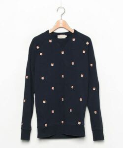 「Maison Kitsune」 スウェットカットソー XX-SMALL ネイビー メンズ