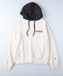 「Champion」 プルオーバーパーカー L ベージュ レディース