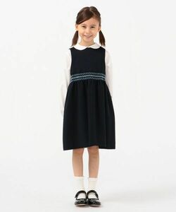 「SHIPS」 「KIDS」ノースリーブワンピース 120 ネイビー キッズ