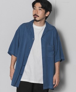 「AMERICAN RAG CIE」 7分袖シャツ MEDIUM ブルー メンズ