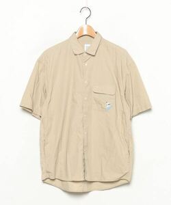 「Design Tshirts Store graniph」 ワンポイント半袖シャツ M ベージュ メンズ