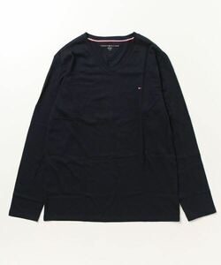 「TOMMY HILFIGER」 長袖Tシャツ - ブラック メンズ