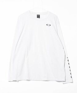 「OAKLEY」 ワンポイント長袖Tシャツ XX-LARGE ホワイト メンズ