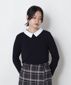 「NATURAL BEAUTY BASIC」 長袖ニット MEDIUM ネイビー レディース