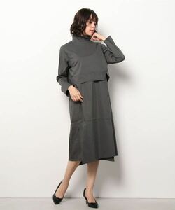 「MARW UNITED ARROWS」 長袖ワンピース 38 ダークグレー レディース_画像1