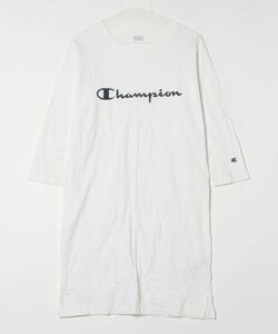 「Champion」 7分袖ワンピース MEDIUM ホワイト レディース