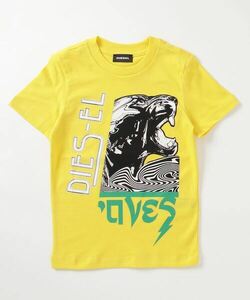 「DIESEL KIDS」 「KIDS」半袖Tシャツ 14Y イエロー キッズ