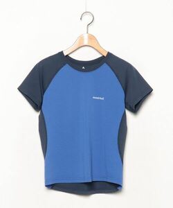 「mont-bell」 ワンポイント半袖Tシャツ X-SMALL ブルー レディース