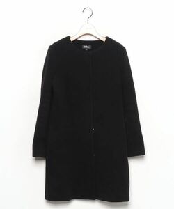 「A.P.C.」 ノーカラーコート 34 ネイビー レディース