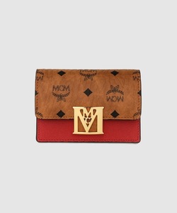 「MCM」 カードケース mini レッド レディース