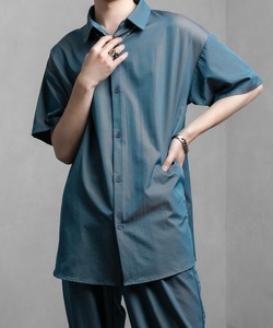 「Adoon plain」 半袖シャツ MEDIUM ブルー メンズ
