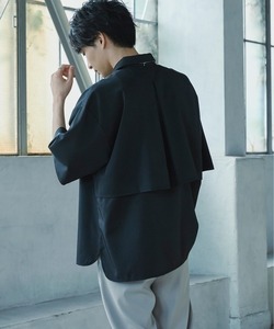 「Ellno Loset」 半袖シャツ LARGE ブラック メンズ