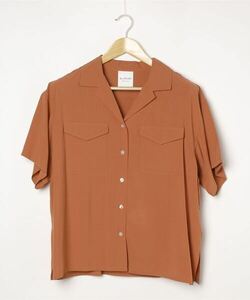 「Ray BEAMS」 半袖シャツ ONE SIZE ダークブラウン レディース_画像1