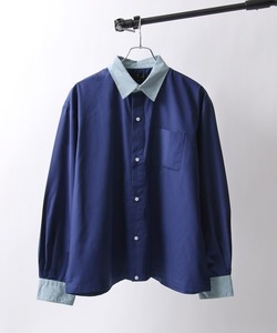 「ZIP FIVE」 長袖シャツ LARGE ブルー メンズ