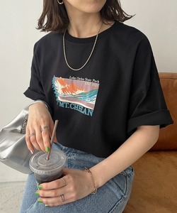 「DISCOAT」 半袖Tシャツ FREE チャコールグレー レディース