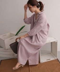 「URBAN RESEARCH DOORS」 シャツワンピース ONE ピンク レディース_画像1