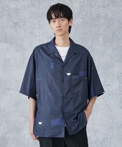 「PUBLIC TOKYO」 半袖シャツ 1 ネイビー メンズ