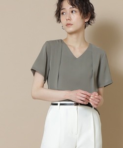 「N.（N. Natural Beauty Basic）」 半袖ブラウス MEDIUM カーキ レディース_画像1