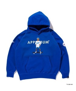 「APPLEBUM」 プルオーバーパーカー MEDIUM ブルー メンズ