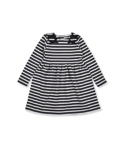 「BeBe」 「KIDS」長袖ワンピース 110 グレー キッズ