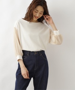 「NATURAL BEAUTY BASIC」 7分袖カットソー MEDIUM オフホワイト レディース