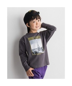 「BeBe」 「KIDS」長袖カットソー 130 グレー キッズ_画像1