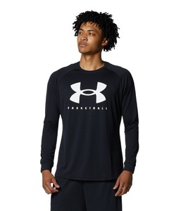 「UNDER ARMOUR」 長袖Tシャツ - ブラック メンズ