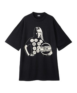 「HYSTERIC GLAMOUR」 Tシャツワンピース FREE ブラック レディース