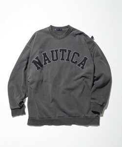 「NAUTICA」 スウェットカットソー SMALL チャコール メンズ