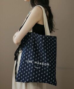 「UNE MANSION」 トートバッグ ONE SIZE ダークブルー レディース