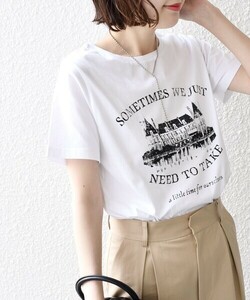 「SHIPS」 半袖Tシャツ ONE SIZE ライトホワイト レディース