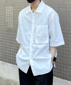 「Chikashitsu +」 「ORDA」半袖シャツ ONE SIZE ホワイト メンズ_画像1