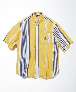 「NAUTICA」 半袖シャツ LARGE イエロー メンズ