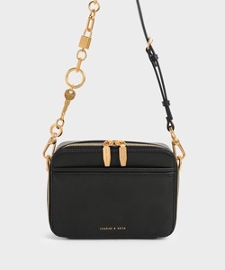 「CHARLES & KEITH」 ショルダーバッグ S ブラック レディース