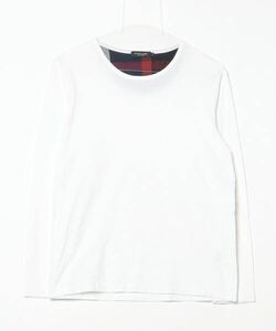 「BLACK LABEL CRESTBRIDGE」 刺繍長袖Tシャツ M ホワイト メンズ